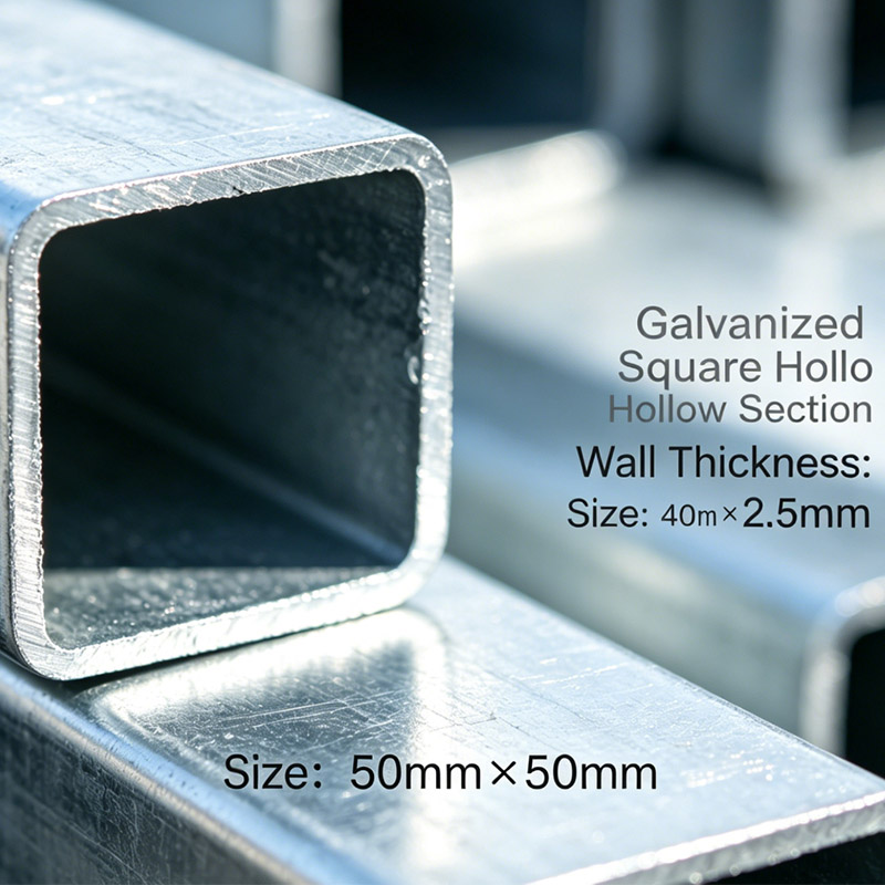 Rannóg Hollow Cearnóg Galvanized